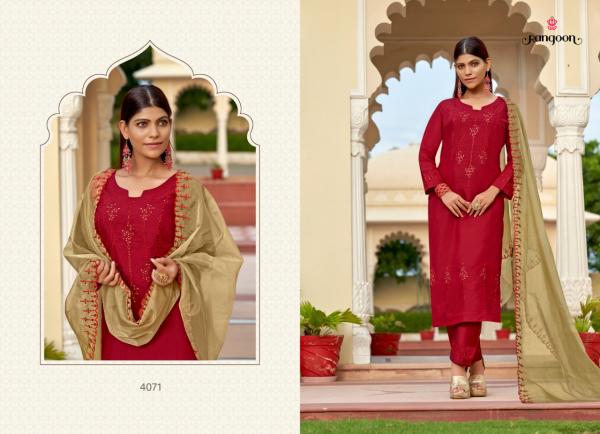 Rangoon Daisy Viscose Embroidery Designer Readymade suit